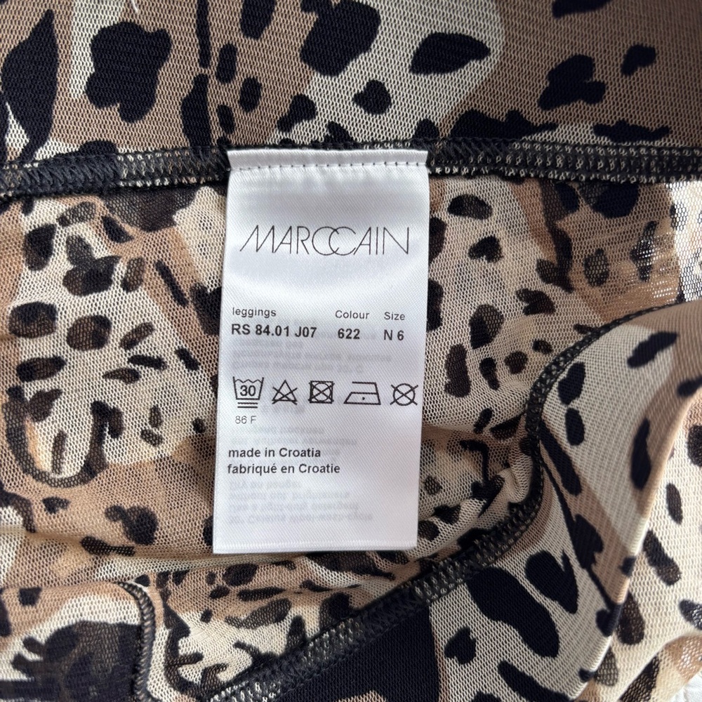 MARC CAIN Leopard Print Sheer Leggings NWOT - Picture 9 of 12